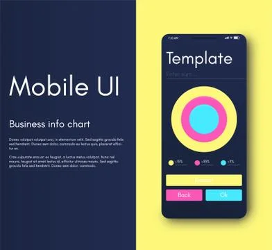 Mobile application interface. Ui design, vector illustration Stock Illustration