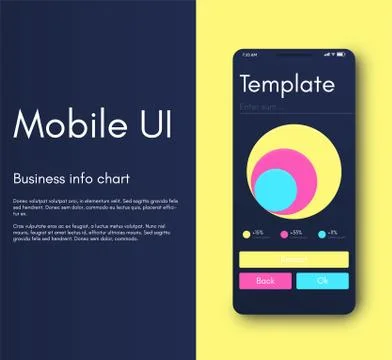 Mobile application interface. Ui design, vector illustration 스톡 일러스트