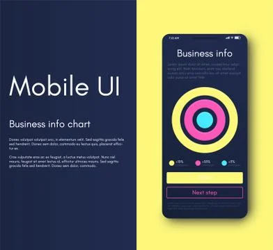 Mobile application interface. Ui design, vector illustration Illustrazione stock