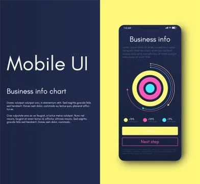 Mobile application interface. Ui design, vector illustration 库存插图