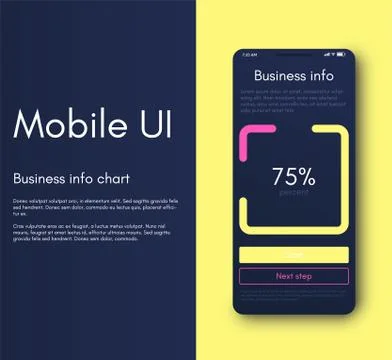 Mobile application interface. Ui design, vector illustration Stock Illustration