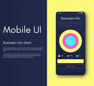 Mobile application interface. Ui design, vector illustration Illustrazione stock
