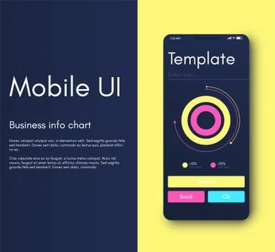 Mobile application interface. Ui design, vector illustration 스톡 일러스트