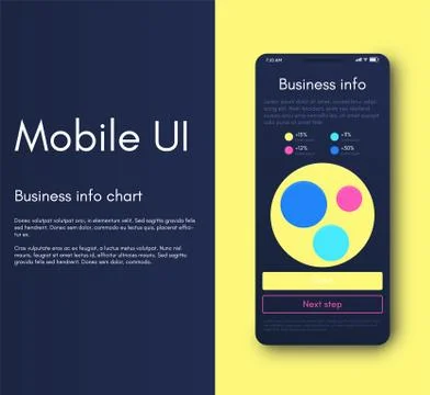 Mobile application interface. Ui design, vector illustration Illustrazione stock