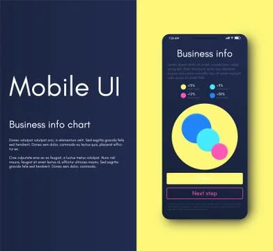 Mobile application interface. Ui design, vector illustration Stock Illustration