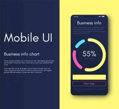 Mobile application interface. Ui design, vector illustration Stock Illustration