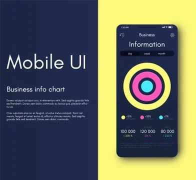 Mobile application interface. Ui design, vector illustration Stock Illustration