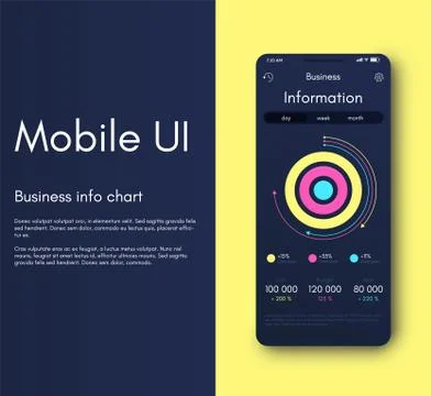 Mobile application interface. Ui design, vector illustration Stock Illustration
