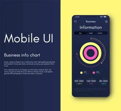 Mobile application interface. Ui design, vector illustration Stock Illustration