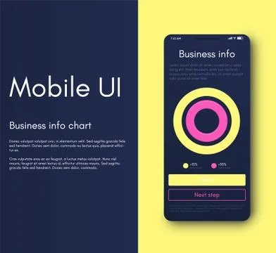 Mobile application interface. Ui design, vector illustration Stock Illustration