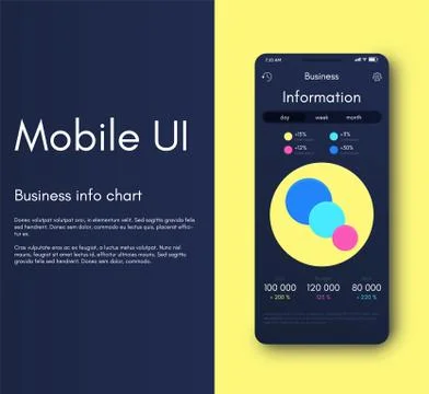 Mobile application interface. Ui design, vector illustration Stock Illustration