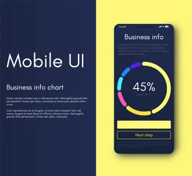 Mobile application interface. Ui design, vector illustration Stock Illustration