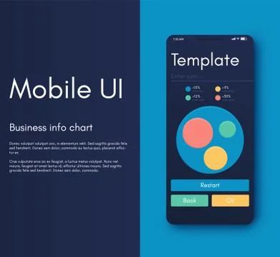 Mobile application interface. Ui design, vector illustration Stock Illustration