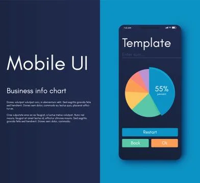 Mobile application interface. Ui design, vector illustration Stock Illustration