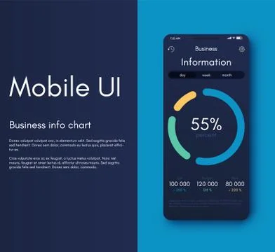 Mobile application interface. Ui design, vector illustration イラスト素材