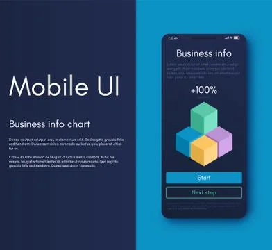 Mobile application interface. Ui design, vector illustration イラスト素材