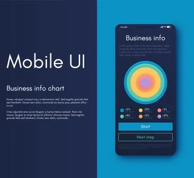 Mobile application interface. Ui design, vector illustration Stock Illustration