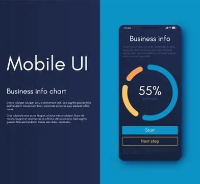 Mobile application interface. Ui design, vector illustration 스톡 일러스트