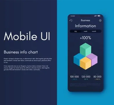 Mobile application interface. Ui design, vector illustration 스톡 일러스트