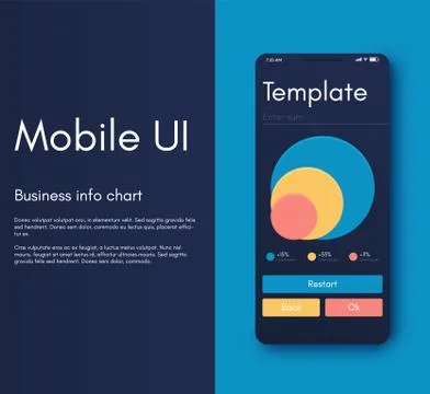 Mobile application interface. Ui design, vector illustration Stockillustratie