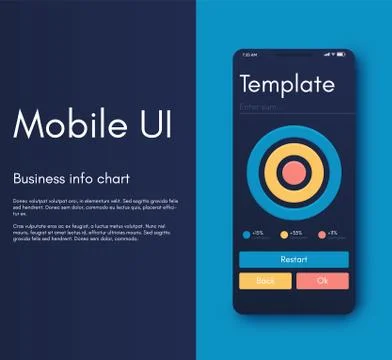 Mobile application interface. Ui design, vector illustration イラスト素材