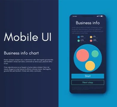 Mobile application interface. Ui design, vector illustration Stock Illustration