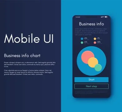 Mobile application interface. Ui design, vector illustration 库存插图