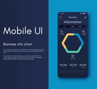 Mobile application interface. Ui design, vector illustration イラスト素材