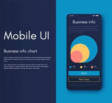 Mobile application interface. Ui design, vector illustration 스톡 일러스트