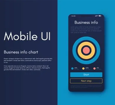 Mobile application interface. Ui design, vector illustration 库存插图