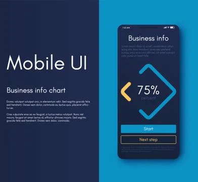 Mobile application interface. Ui design, vector illustration Stockillustratie