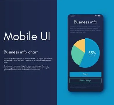 Mobile application interface. Ui design, vector illustration Stock Illustration