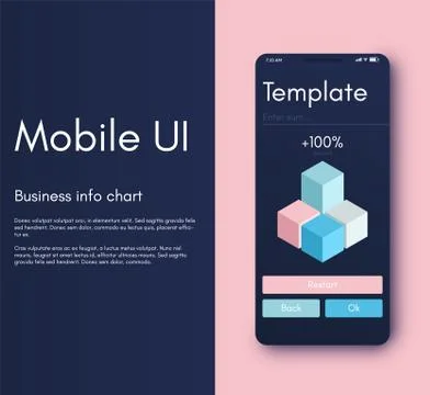 Mobile application interface. Ui design, vector illustration Stock Illustration