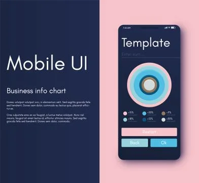 Mobile application interface. Ui design, vector illustration Stock Illustration