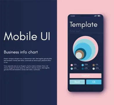 Mobile application interface. Ui design, vector illustration イラスト素材