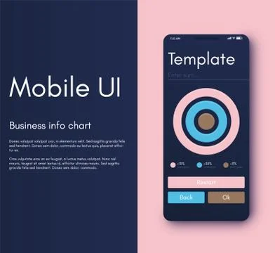 Mobile application interface. Ui design, vector illustration Stock Illustration