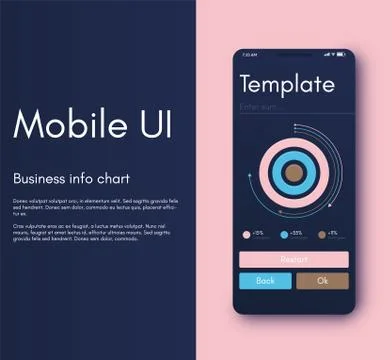 Mobile application interface. Ui design, vector illustration 스톡 일러스트