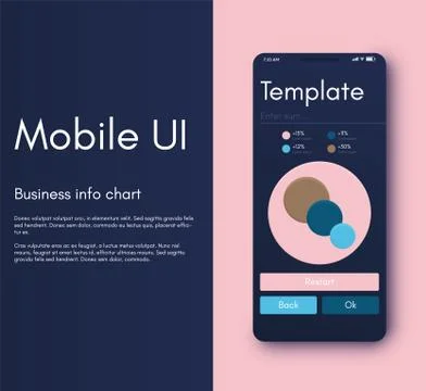 Mobile application interface. Ui design, vector illustration イラスト素材