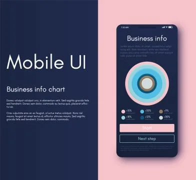 Mobile application interface. Ui design, vector illustration 스톡 일러스트