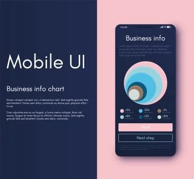 Mobile application interface. Ui design, vector illustration Stock Illustration