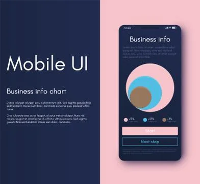 Mobile application interface. Ui design, vector illustration 스톡 일러스트