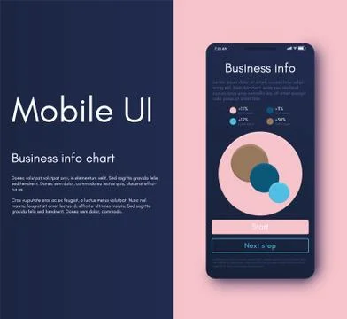 Mobile application interface. Ui design, vector illustration Stock Illustration