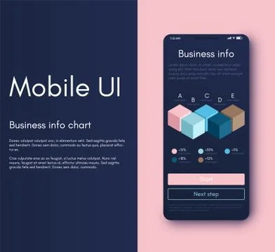 Mobile application interface. Ui design, vector illustration 스톡 일러스트