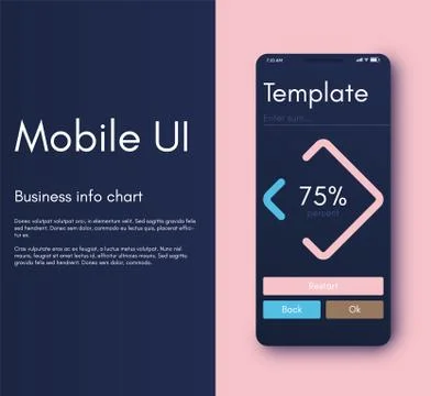 Mobile application interface. Ui design, vector illustration 스톡 일러스트