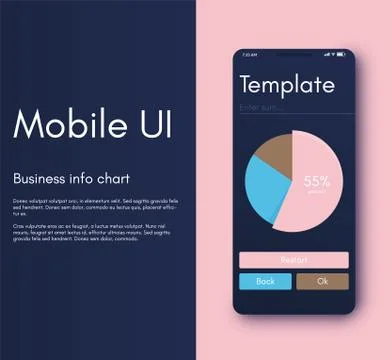 Mobile application interface. Ui design, vector illustration イラスト素材