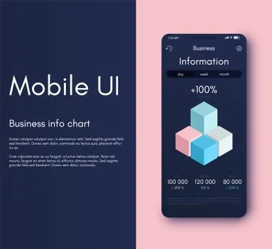 Mobile application interface. Ui design, vector illustration 스톡 일러스트