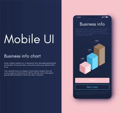 Mobile application interface. Ui design, vector illustration 스톡 일러스트