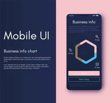 Mobile application interface. Ui design, vector illustration 스톡 일러스트