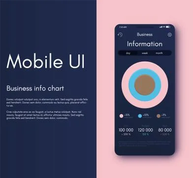 Mobile application interface. Ui design, vector illustration 스톡 일러스트