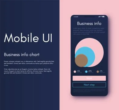 Mobile application interface. Ui design, vector illustration Stock Illustration